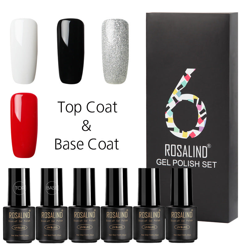 Professional Fine Nail Polish Collection - 6 Bottles Set | High-Quality Multi-Color Variety