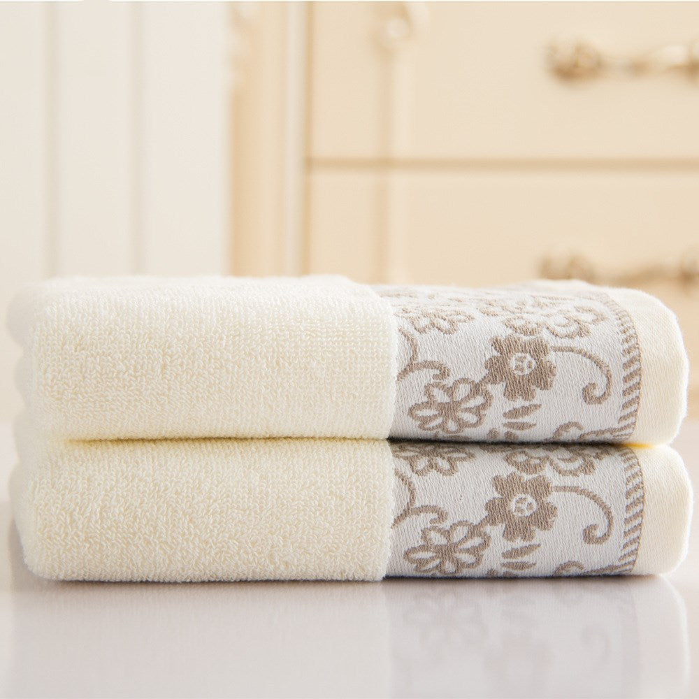 Serviette absorbante jacquard 32 épaisseurs en coton fleur de glycine