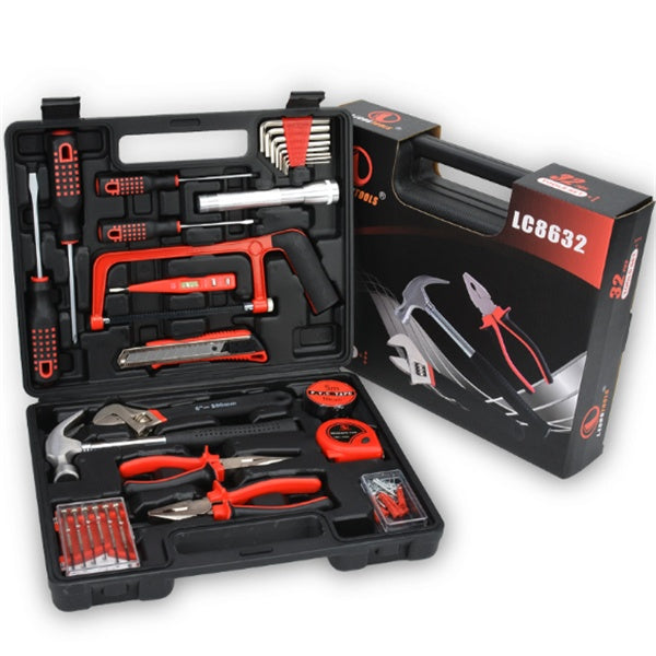 32-Piece Tool Set - Professional Carbon Steel Tool Kit with Carrying Case