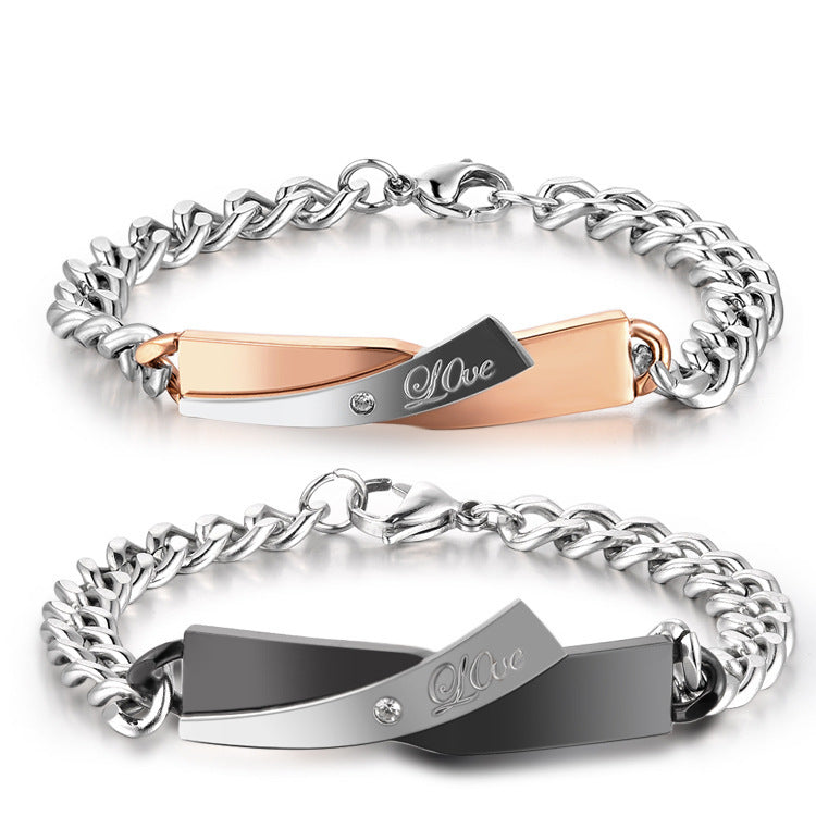 Armband i korsdesign för par