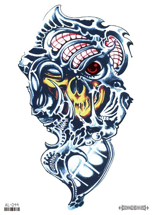Waterproof Temporary Robotic Tattoo Stickers Fox Freak Peony Old School Louts Flower Flash Tattoos Female Body Art Fake Tatoo Men