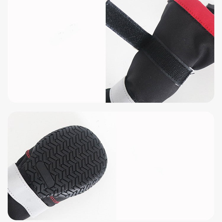 Chaussures chaudes en peluche pour animaux de compagnie d'automne et d'hiver