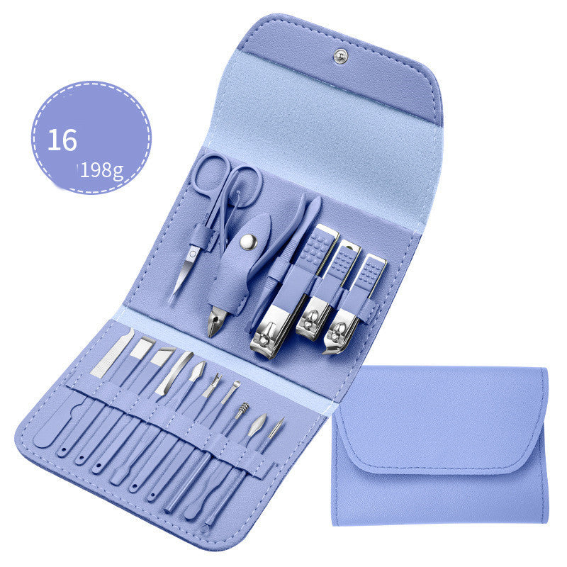 Professional Stainless Steel Grooming Set - 7-20 Pieces Heat Treatment | Multiple Colors Leather Case
