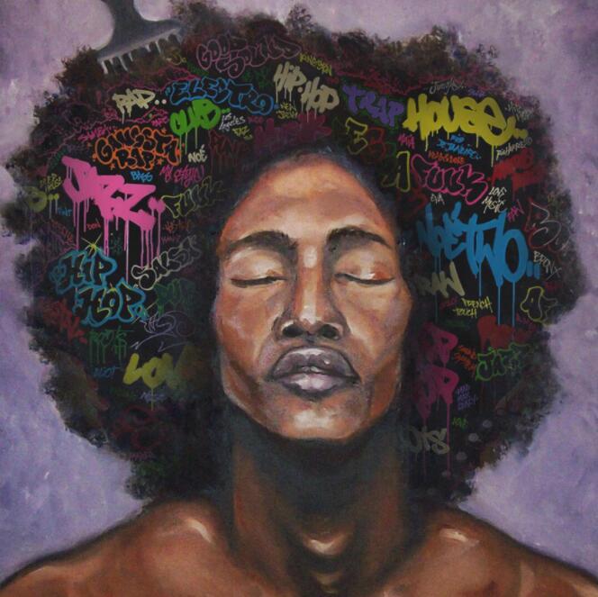 Art Design Graffiti Hip Hop African Girl Shower Curtain - Modern Building Bathroom Decor