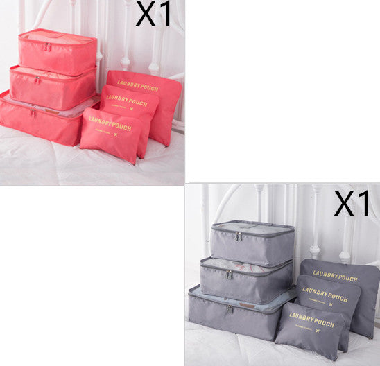 6 ST Reseförvaringsväska Set för Clothes Tidy Organizer