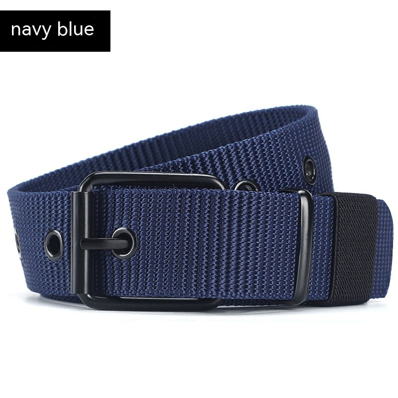 Lengthened Porous Pin Buckle Canvas Belt Universal - Inclusive Comfort