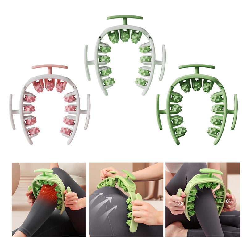 Multifunktionell Manuell Rund Massager Roller Fitness Midja Rumpa Muskler Ben Gripper Stovepipe Lår Avtagbar Massage Gym Tool Skönhet Hälsa