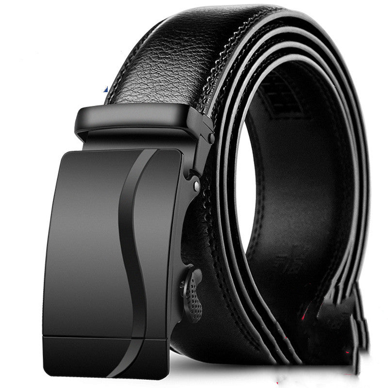 Men's Leather Automatic Buckle Pure Cowhide Belt - Authentic Excellence