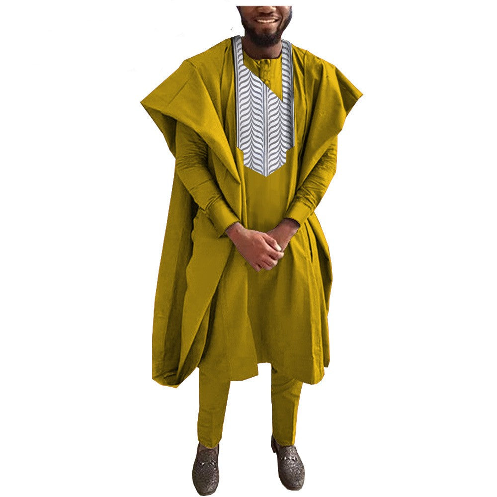 Ensemble de costume trois pièces de smoking pour hommes africains