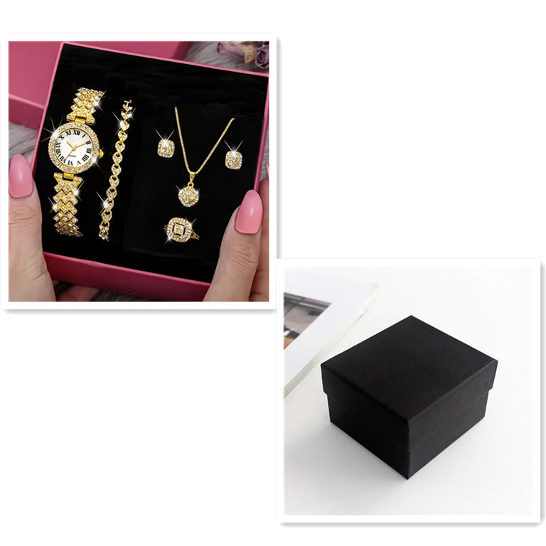 Full Diamond Luxury Bracelet Watch Suit Women's Quartz - Exquisite Elegant Sophisticated Stunning Glamorous Comfortable Impressive Statement