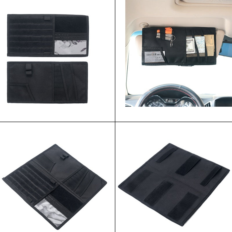Fordon Visir Panel Lastbil Bil Solskydd Organizer CD Väska Hållare Bil Styling Jakt Tillbehör