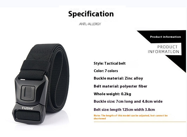 Quick Release Tactical Nylon Stretch Belt - Military Precision