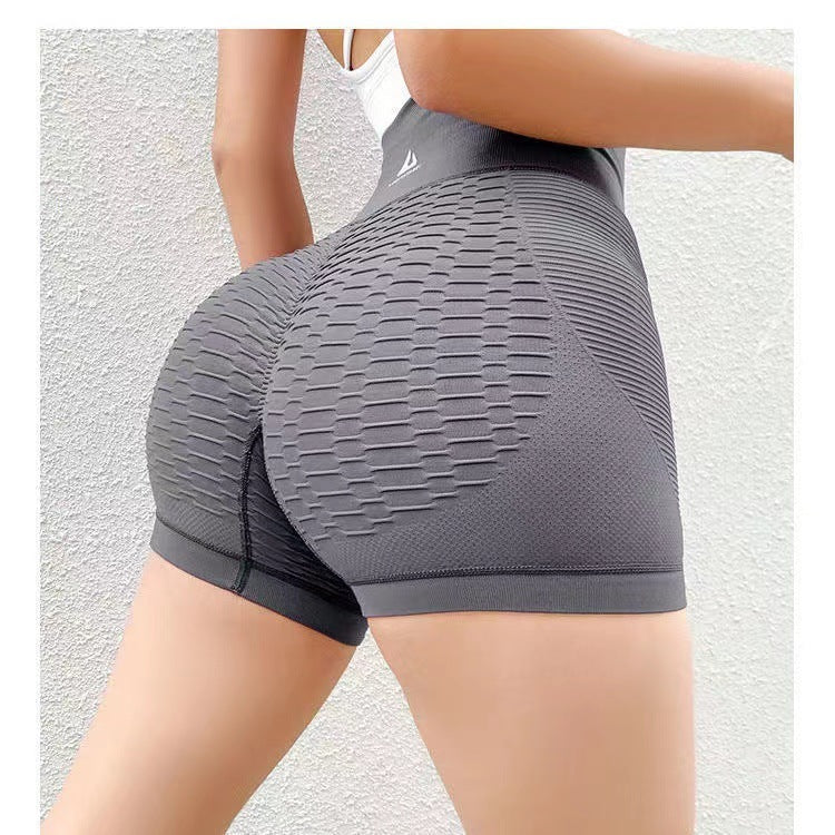 Grid Design Shorts Gym Yoga High Waist Fitness Sports Pants Women - Geometric Power
