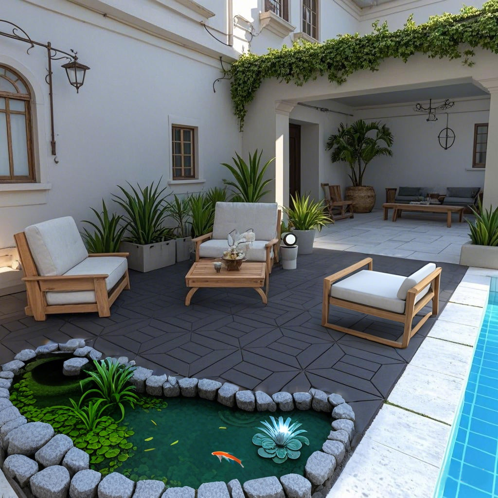 Waterproof, Wear-resistant, DIY Assembly, Garden, Courtyard, Balcony,plastic Flooring