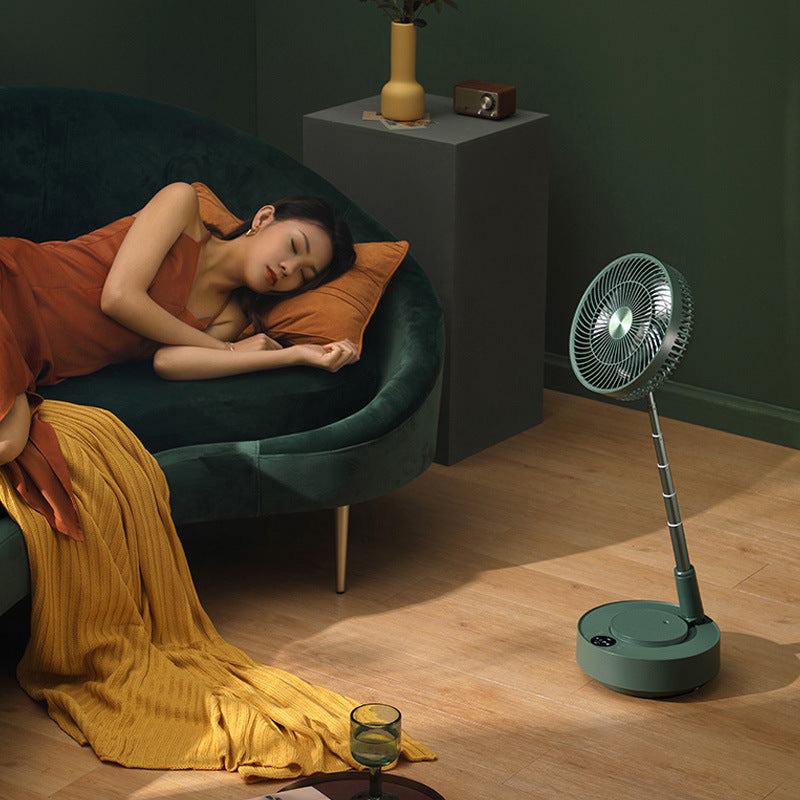 Storage Floor Electric Fan Household Remote Control Small Rechargeable Large Electric Fan