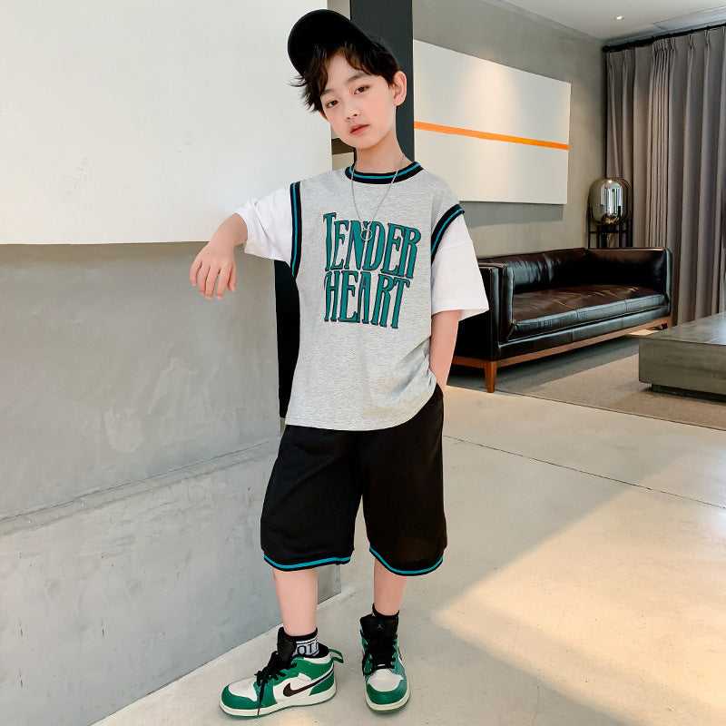 Boys' Summer Short-Sleeved Suit
