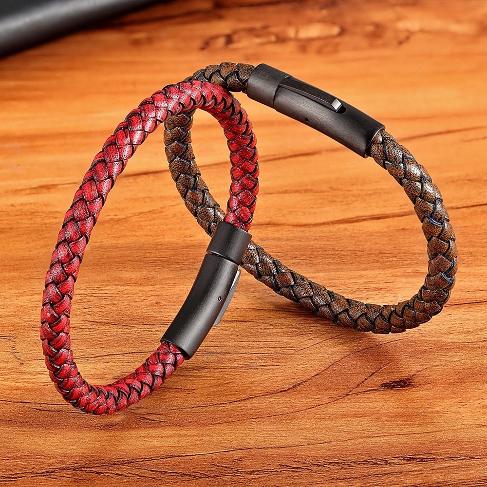 Herr för kvinnor Armband Svarta rostfria smycken Gåvor