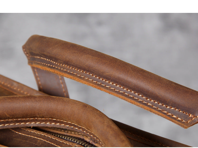 Sac pour ordinateur portable en cuir fait main pour hommes