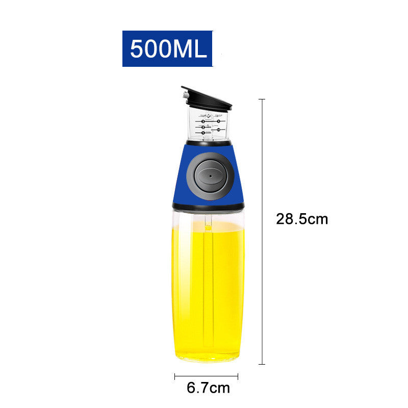 500ml Measurable Glass Bottle Oil Bottle Soy Sauce Bottle Kitchen Equipment