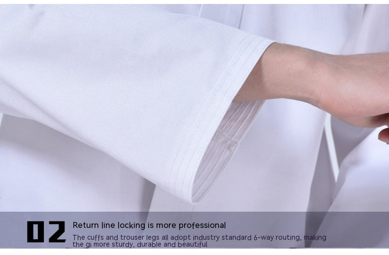 Judo noir et blanc pour hommes et femmes, vêtements d'entraînement