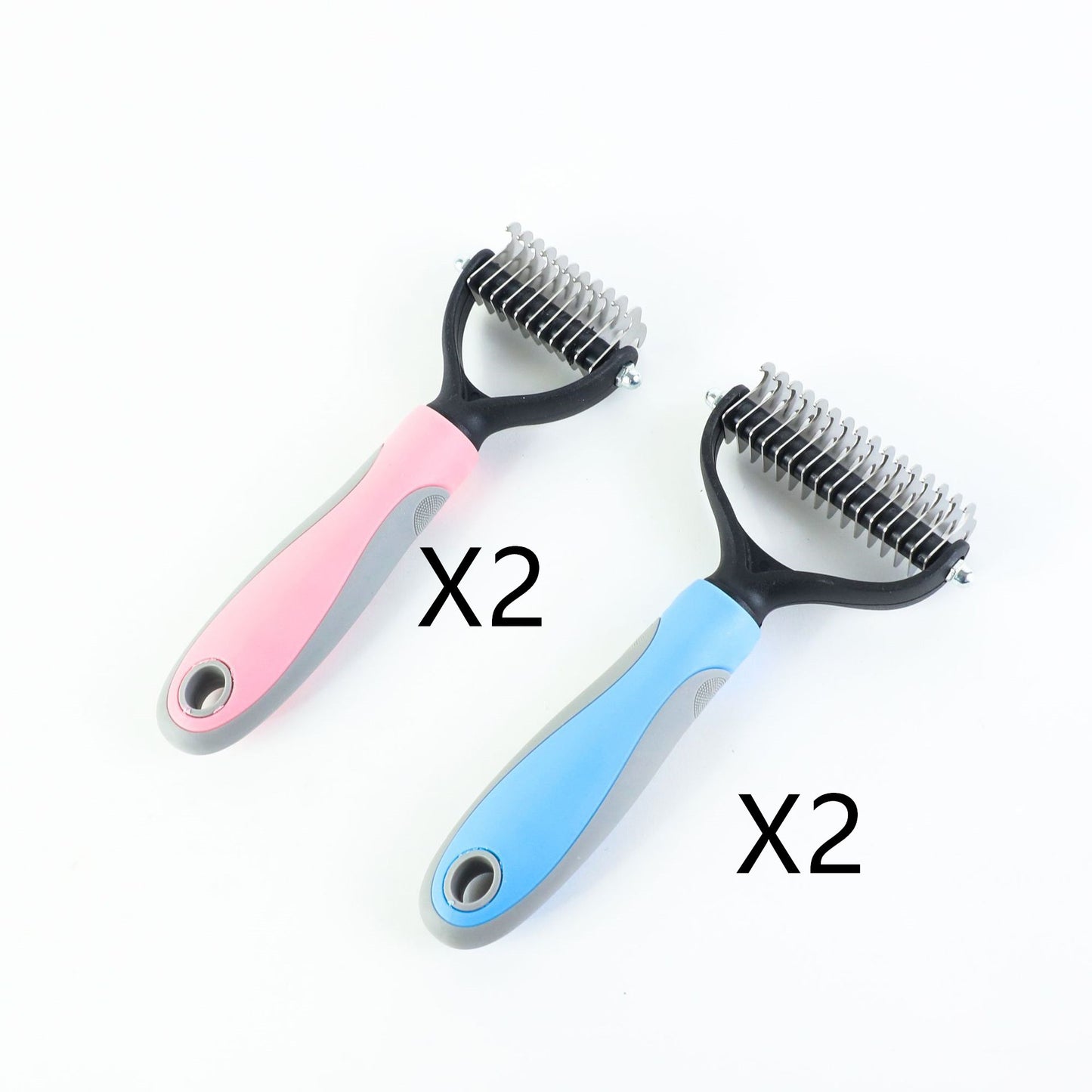 Stainless Steel Pet Brush - Double-Sided Hair Removal Comb for Grooming