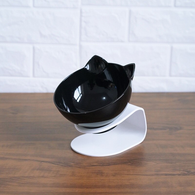 Cat Double Bowl - Elevated 15° Tilted Design for Neck Protection