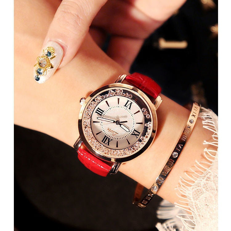 Montre à strass Mobile pour femme, mode coréenne, tendance, étudiante, rétro, ceinture, montre à quartz