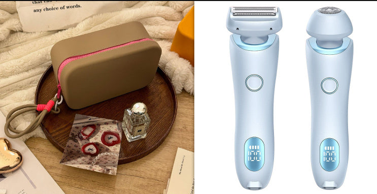2 i 1 hårborttagning epilator USB uppladdningsbar trimmer kvinnor kroppsrakhyvel ansikte ben armhåla bikini hand blygd rakapparat hårborttagare