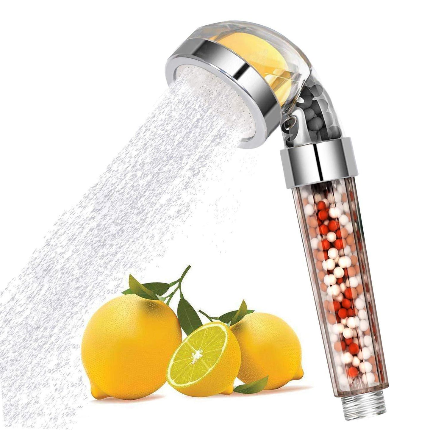 Bathroom Aroma Shower Head - Vitamin C Lemon Scent Anion High Pressure Water Saving Filtering Shower