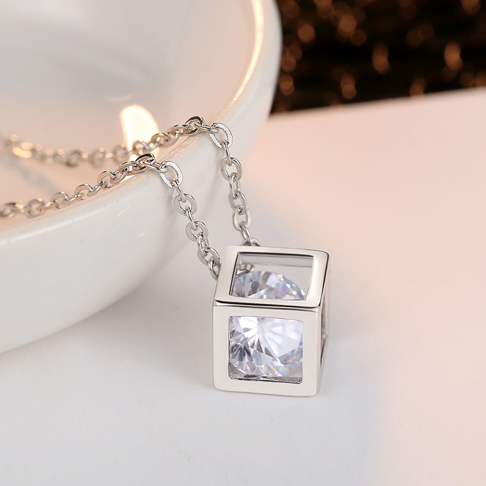 Water Cube Zircon Set - Elegant and Stylish