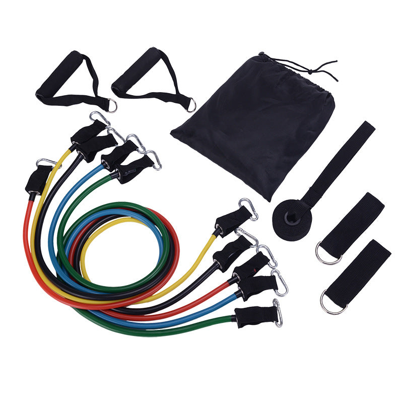 Professional Portable Fitness Rally - Complete Resistance Band System (5 Bands, 10-30 lbs, 1.2m Length)