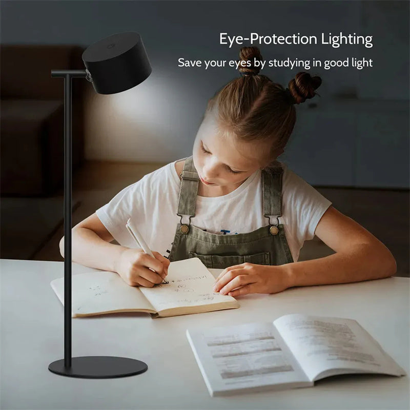 Magnetisk berörbar LED USB Uppladdningsbar Bordslampa 360 Rotera Sladdlös Fjärrkontroll Skrivbordslampor Hem Sovrum Vägg Nattlampa