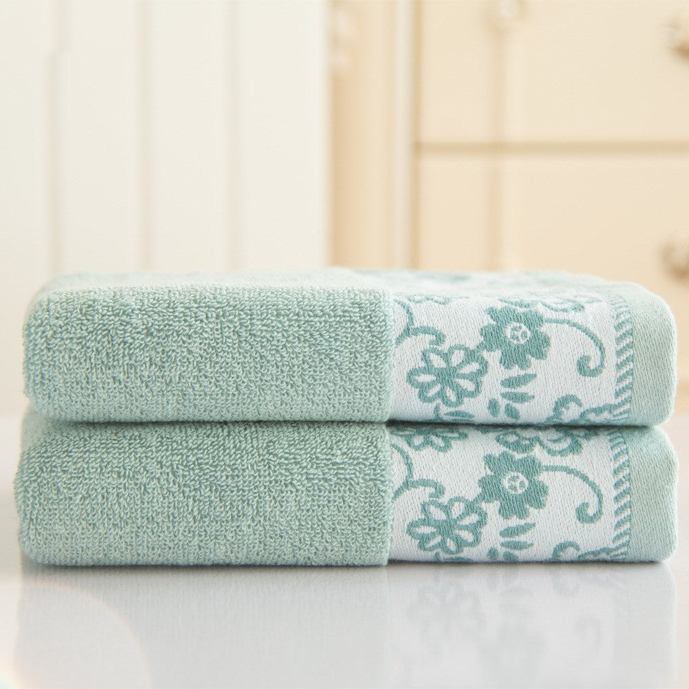 Serviette absorbante jacquard 32 épaisseurs en coton fleur de glycine