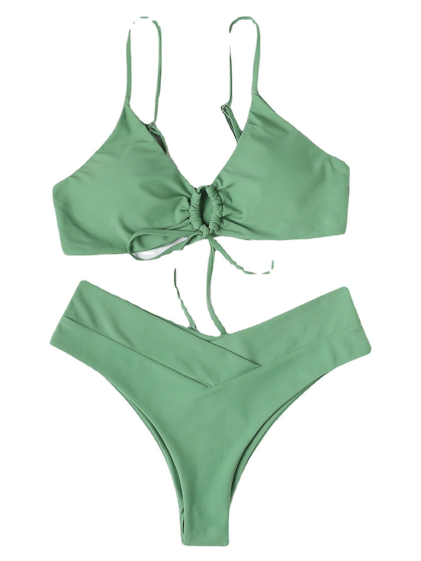 Professional Women With Wrapped Bikini Swimsuit - Nylon (S-XL, Solid Color Quick-Drying, European American, Chest Pad Support, 8 Colors)