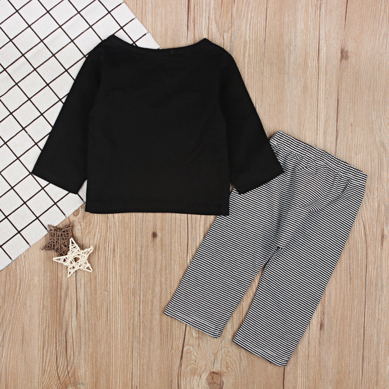 Koala Top Striped Pants Two Piece Kids Set