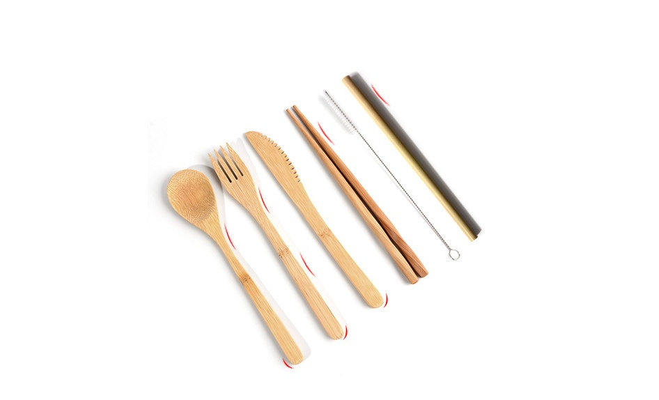 Holiday Travel Bamboo Utensils Set