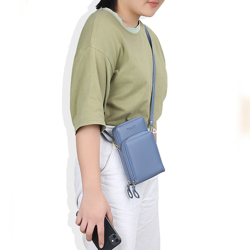Sacs à bandoulière de grande capacité pour femmes, sac de téléphone portable à fermeture éclair à la mode
