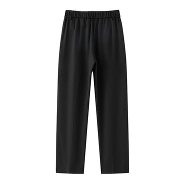 Loose Straight Black Casual Trousers Men