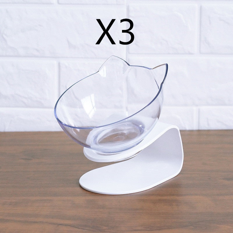 Cat Double Bowl - Elevated 15° Tilted Design for Neck Protection