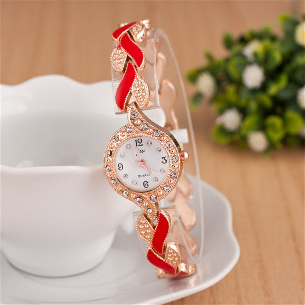 Leaf Bracelet Quartz Wrist Watch - Timeless Stylish Elegant Sleek Precise Perfect Sophisticated Statement