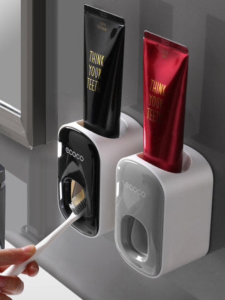 Porte-dentifrice automatique mural, ensemble d'accessoires de salle de bains, distributeur