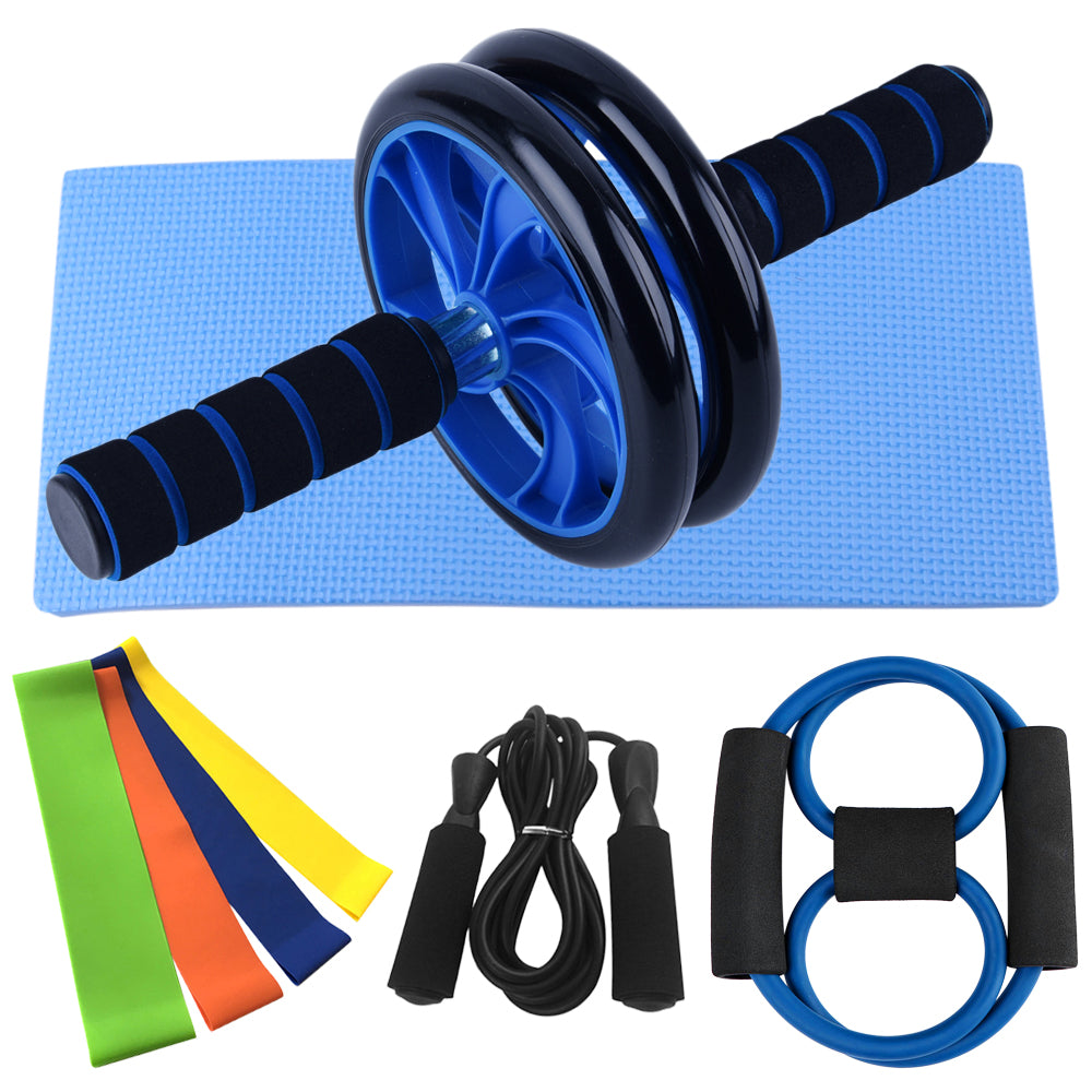 Professional Gym Fitness Equipment - Steel + PU Muscle Trainer Wheel Roller Kit (Abdominal Roller, Office/Home Use)