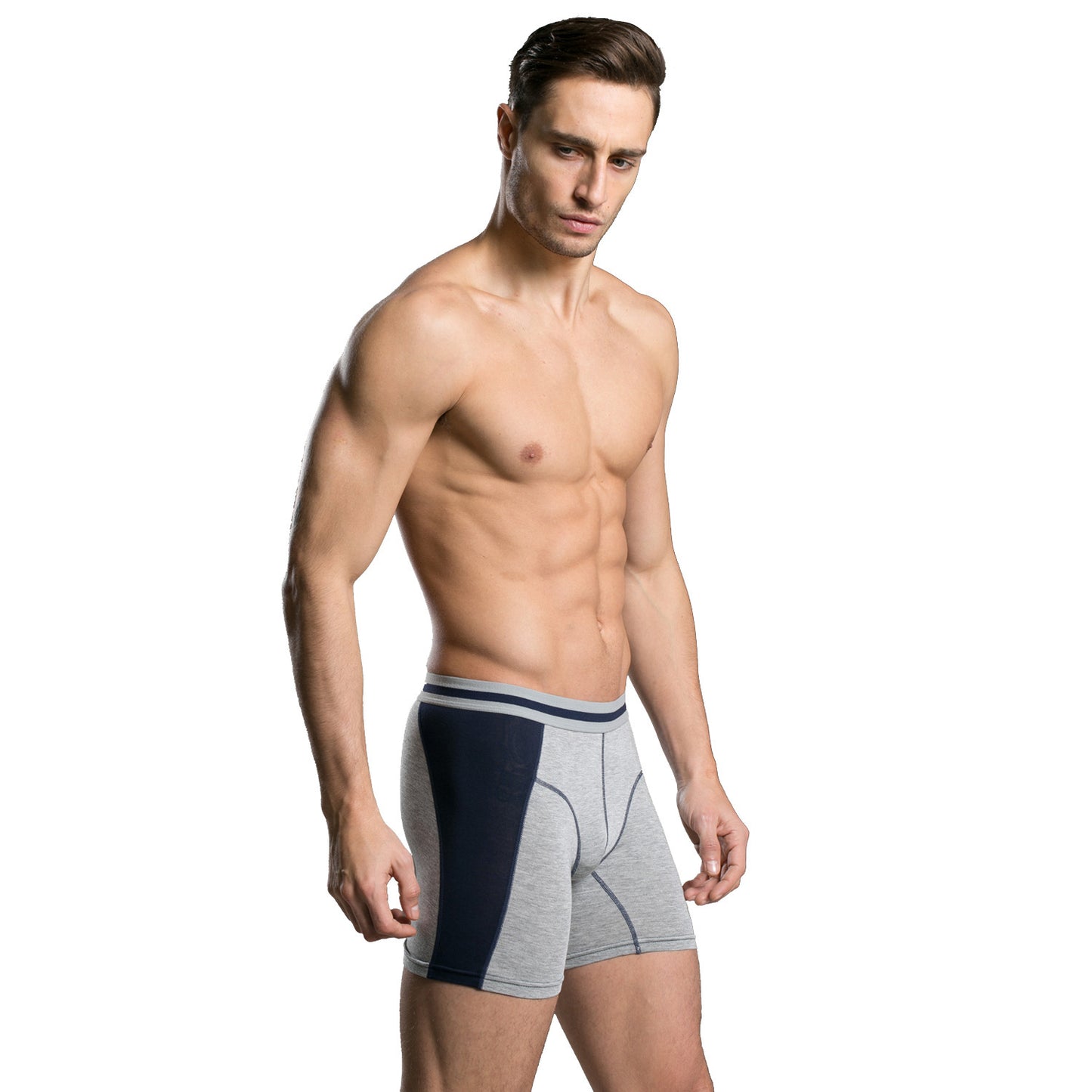 Färgblocksshorts i modal och långa boxershorts