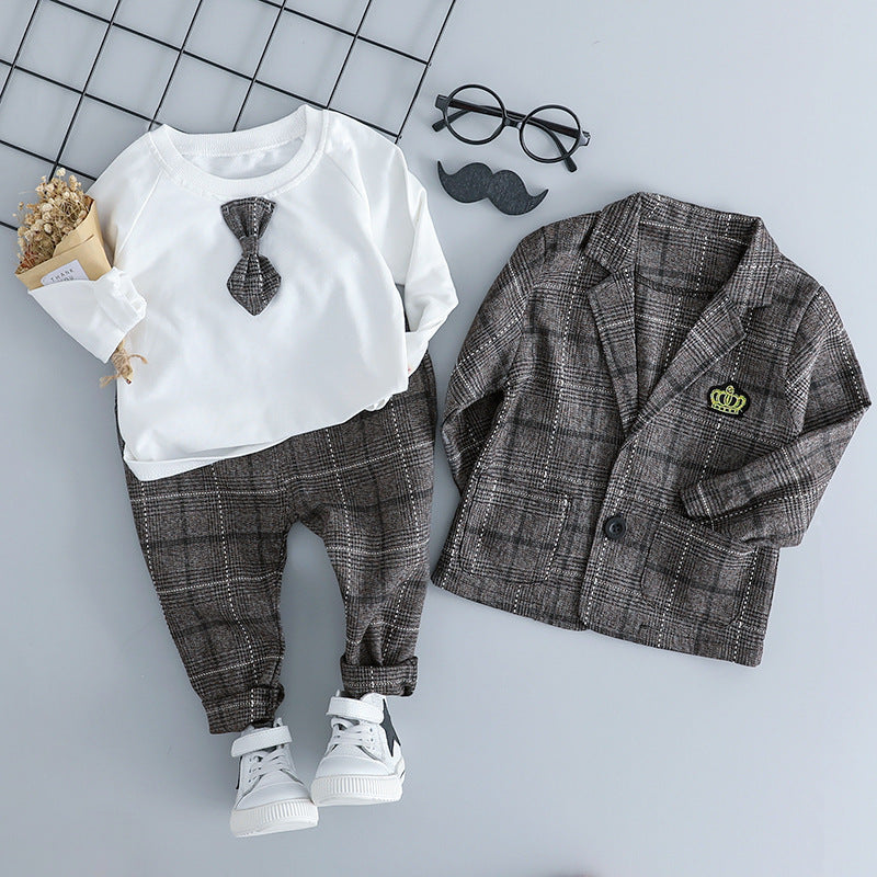 British Small Suit Children's Suit Gentleman Three-Piece Suit