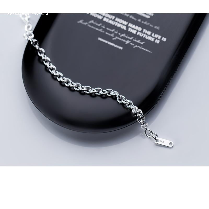 S925 Silverarmband koreanskt enkelt mode ankelbandsspänne Graceful Personality Chain