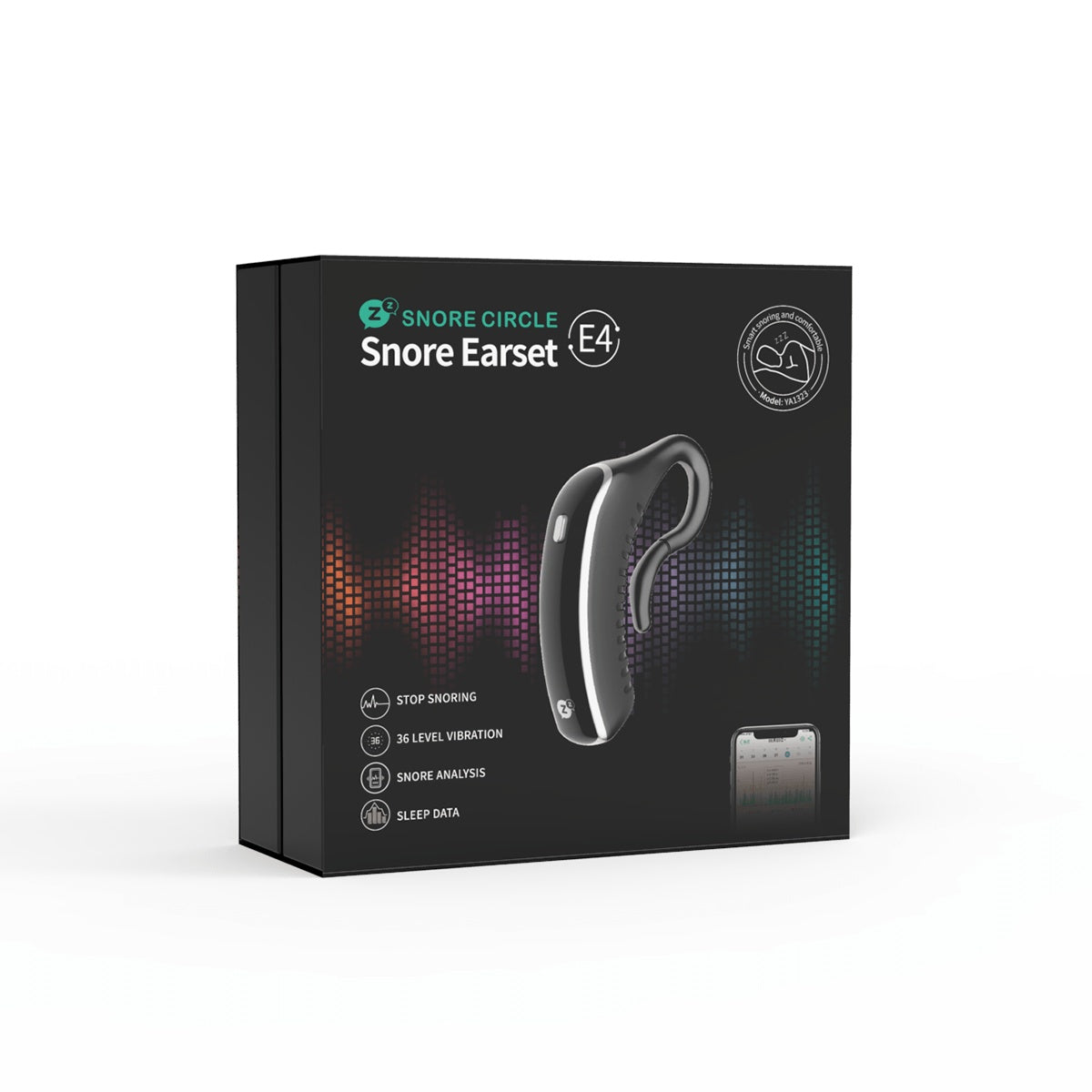 24 timmar Bluetooth Anti-snarkning Device Charge Snore Earset Snore Stopper Sömnhjälp Snarkning Analyserar sömndata God sömn