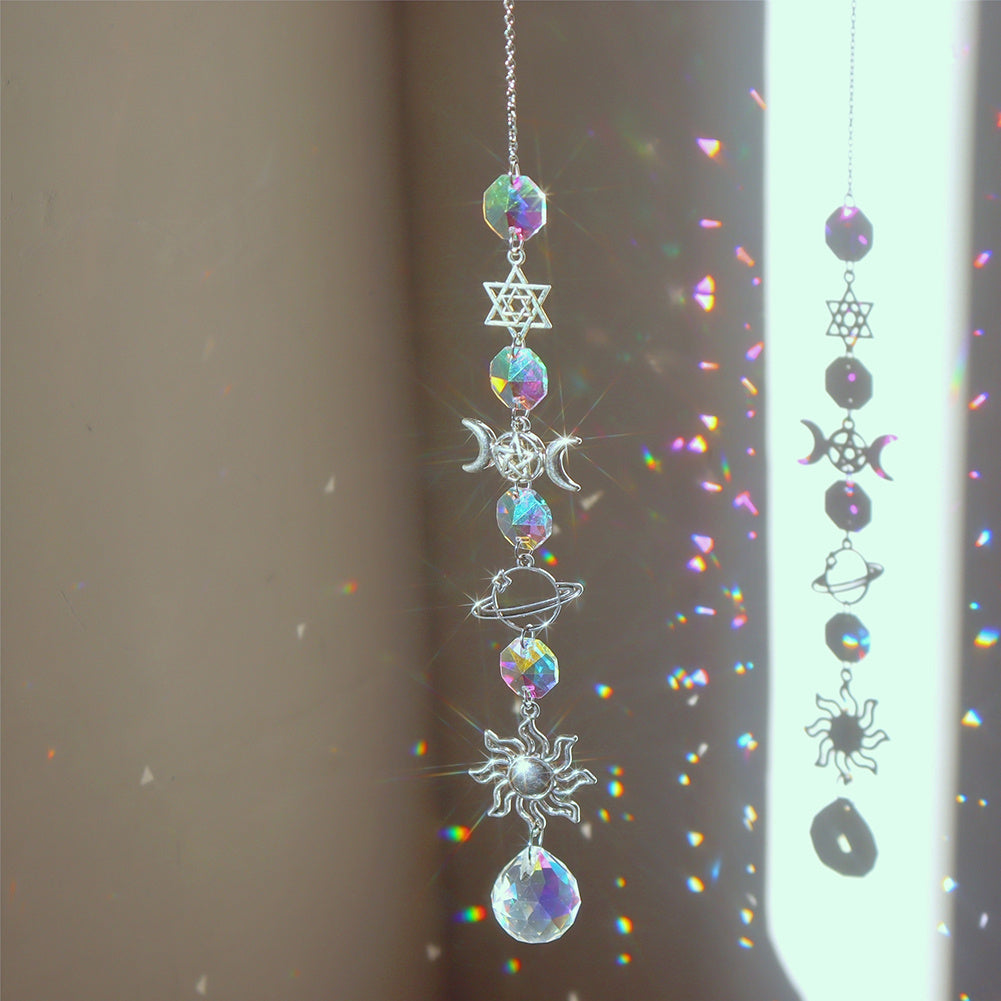 Summer Home Vacation - Suncatcher Crystal Sun and Moon Crystals Prism Rainbow