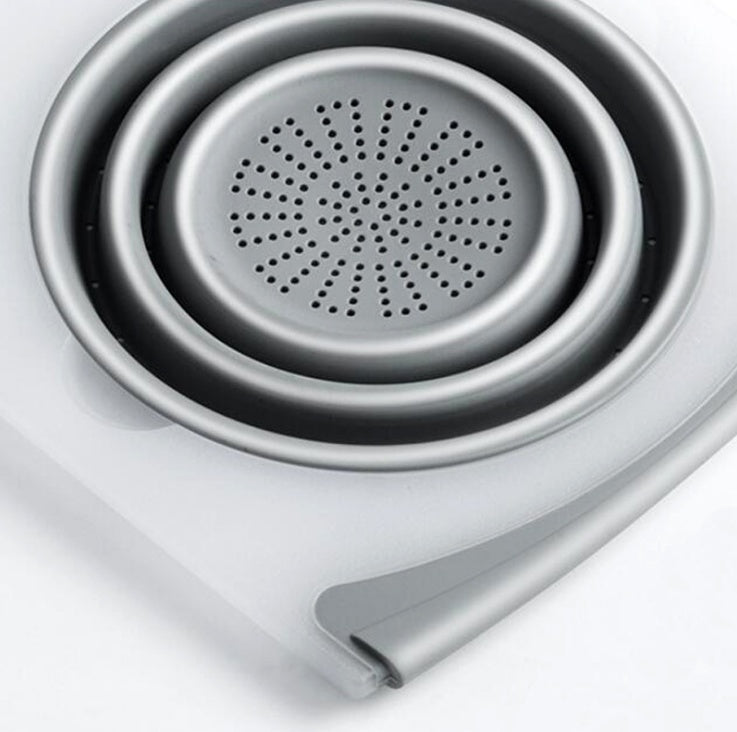 Innovative Multi-Functional 3 in 1 Cutting Board Removable Folding Drain Basket