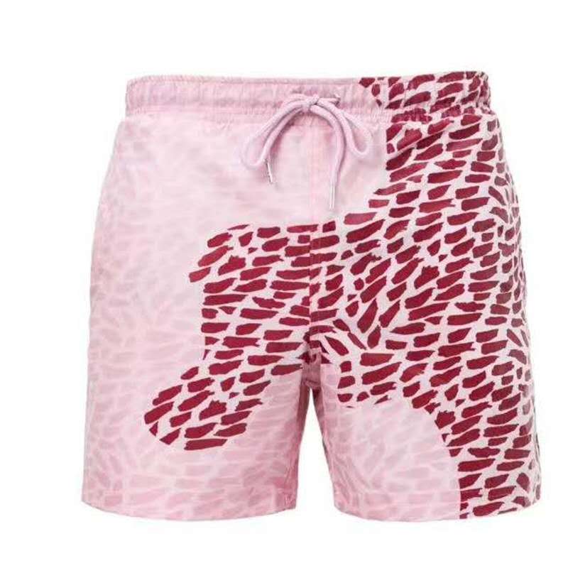 Short de plage à couleur changeante magique, maillot de bain d'été pour hommes, maillot de bain à séchage rapide, pantalon de plage