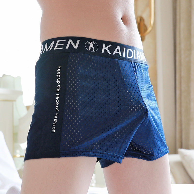 Herrboxershorts med andningsfunktion i issilkesmesh